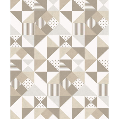 Rouleau de papier peint géométrique l 33 po x l 20,5 po Bunia
