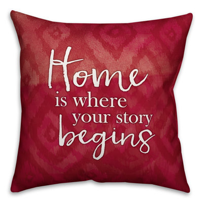 Home Appliqued Throw Pillow