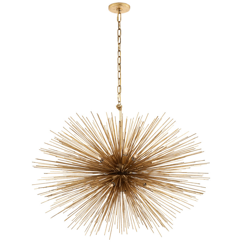 Kelly Wearstler Strada Oval Chandelier, 26.5" H x 38" W x 38" D, Gold