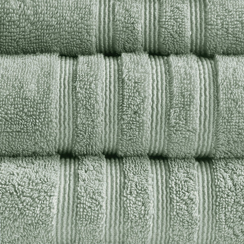 Sustainable Antimicrobial Bath Towel 6 Piece Set, Green