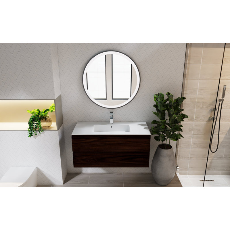 Armoire de salle de bain pour salle de bain Collection PASADena par DAX, Chêne