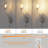 Dimmable Metal Wall Sconces with Petal Shaped Glass Shade-1870849107