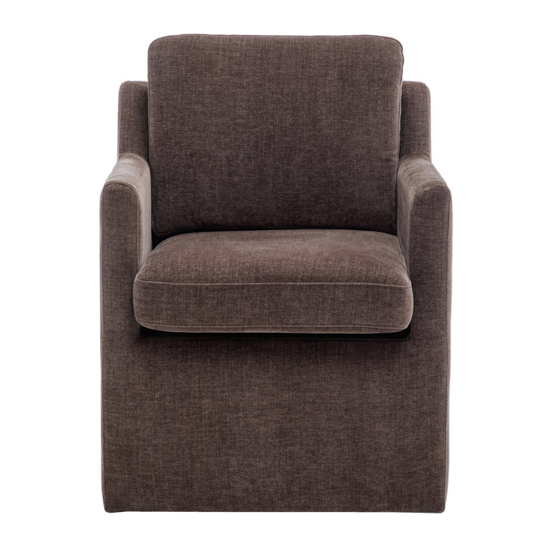 Dylan Rolling Dining Chair - Bark Brown, Brown