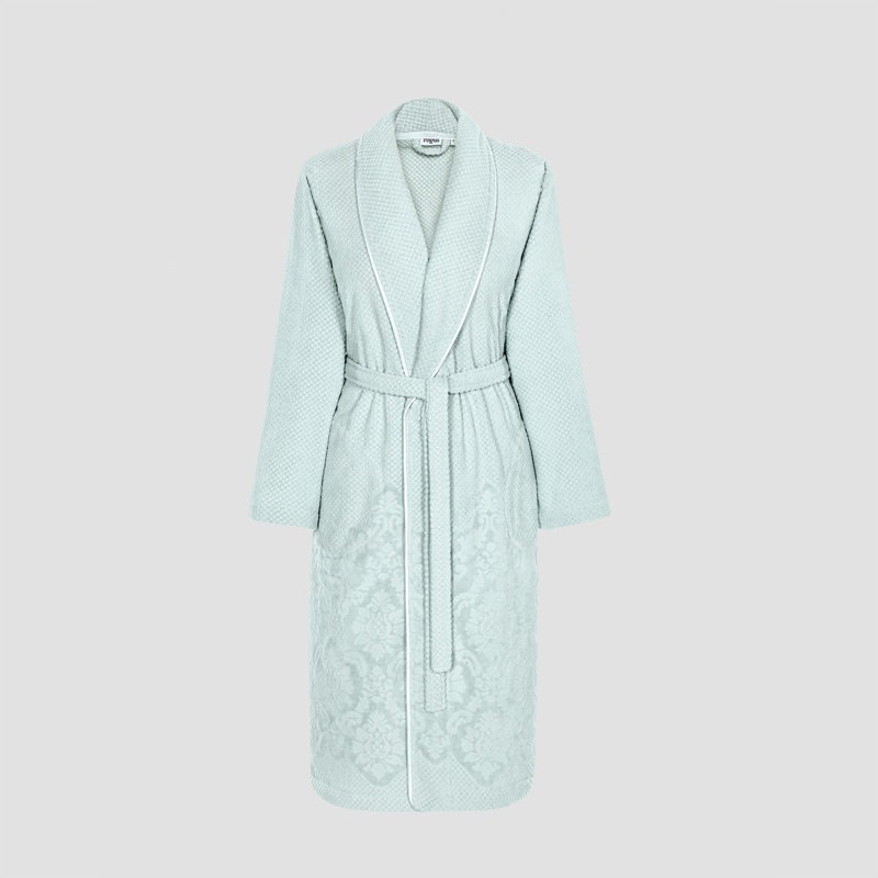 Peignoir en coton avec passepoil pour fille / femme Michelle, L