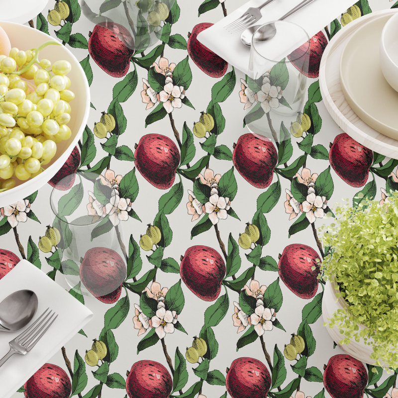 Apples Abstract Square Tablecloth, 120" x 60"