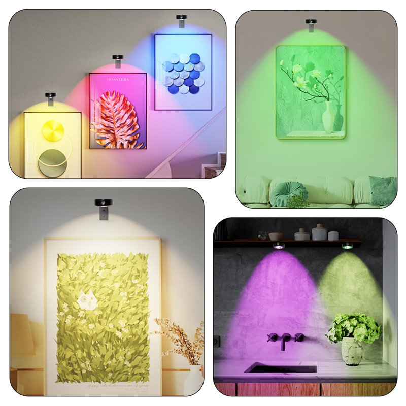 Battery Powered LED Wall Mount Picture Light, Black