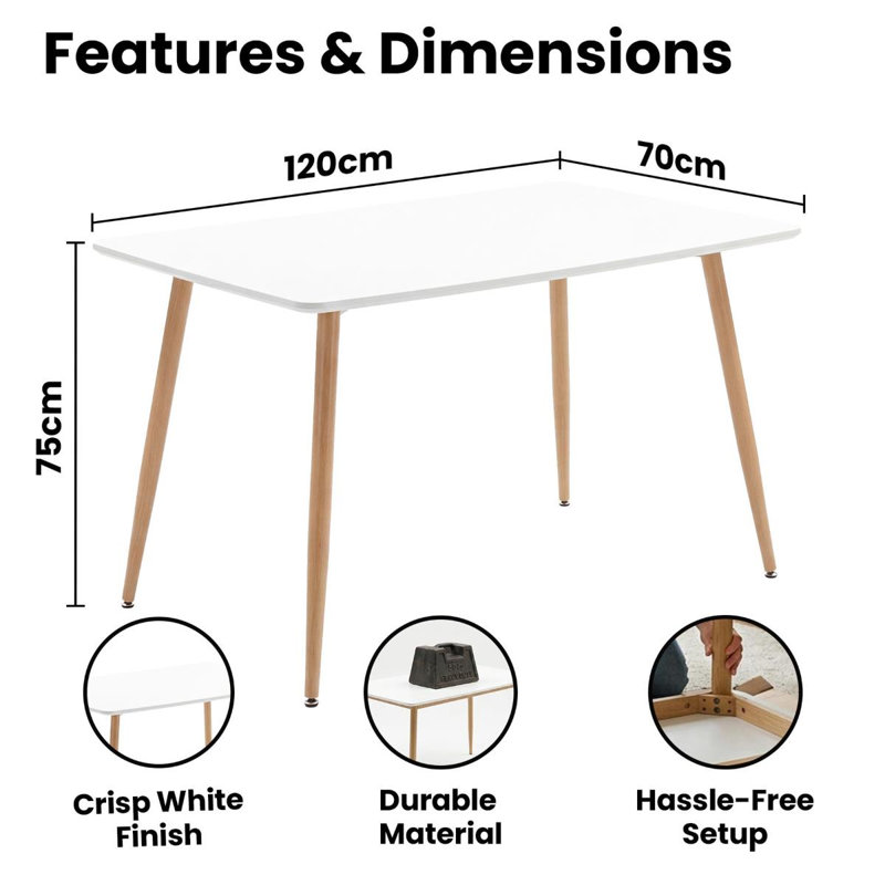 Gwendolen 4 -Person Dining Set, Black