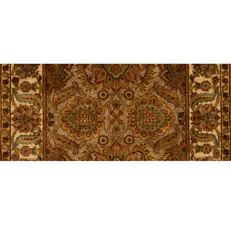 Tapis rectangulaire en laine noué à la main