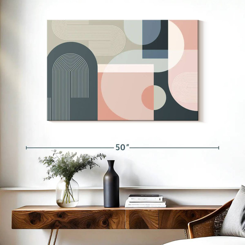 Arches abstraites de style Mid-Century Avery II, H 26 po x l 39 po