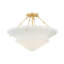 Loburn Semi Flush in Aged Brass