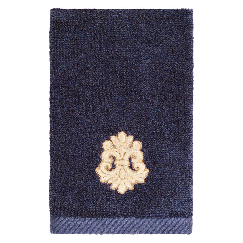 1 serviette en coton , Marine