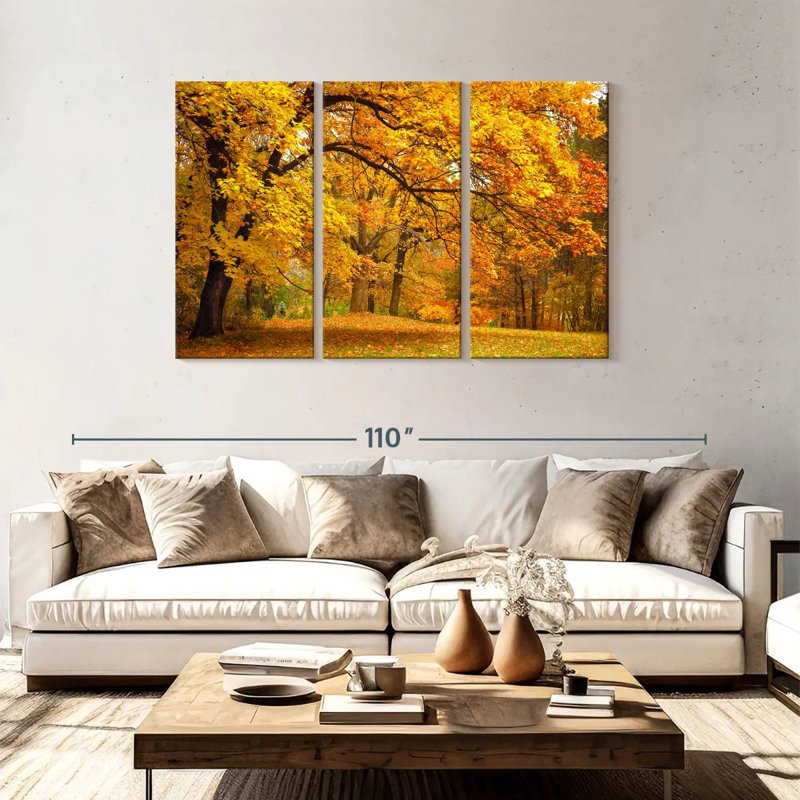 Alvord Autumn Trees Foliage, 28" H x 45" W