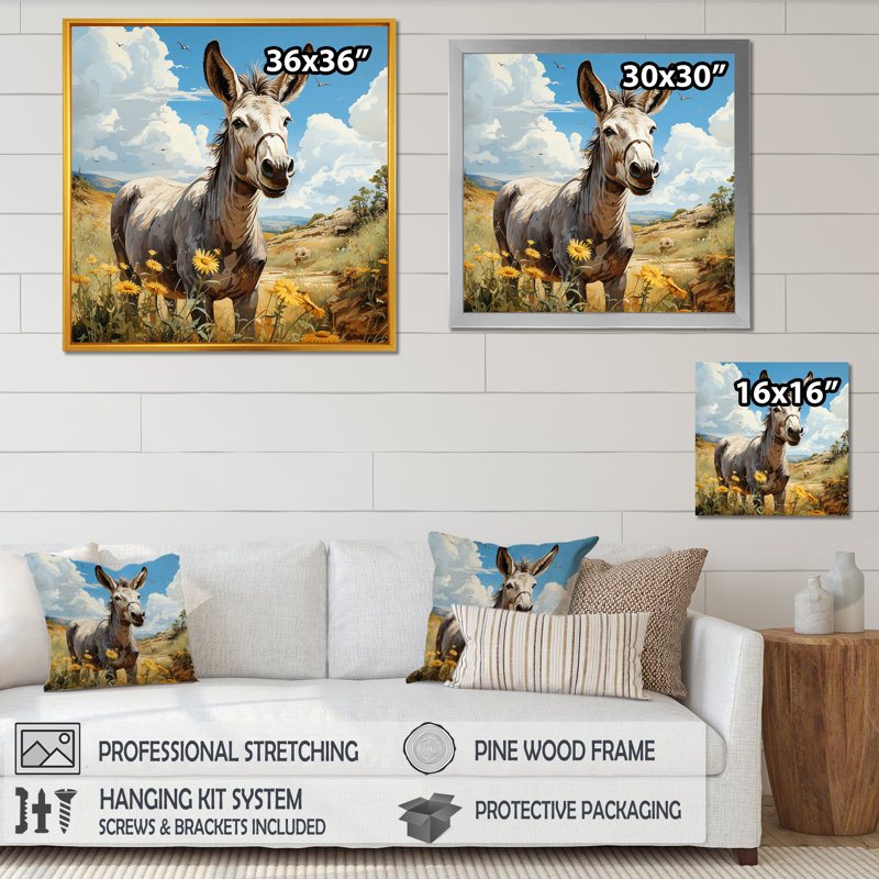 «Horizon», art mural, Cadre flottant blanc, H 36 po x l 36 po x P 1,5 po