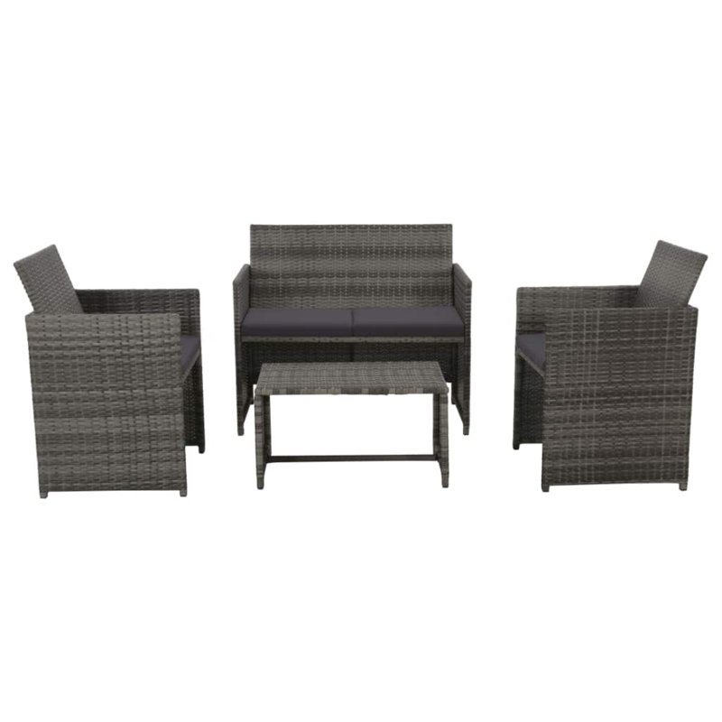 Athlone 4 Piece Deep seating with Cushions, Brown
