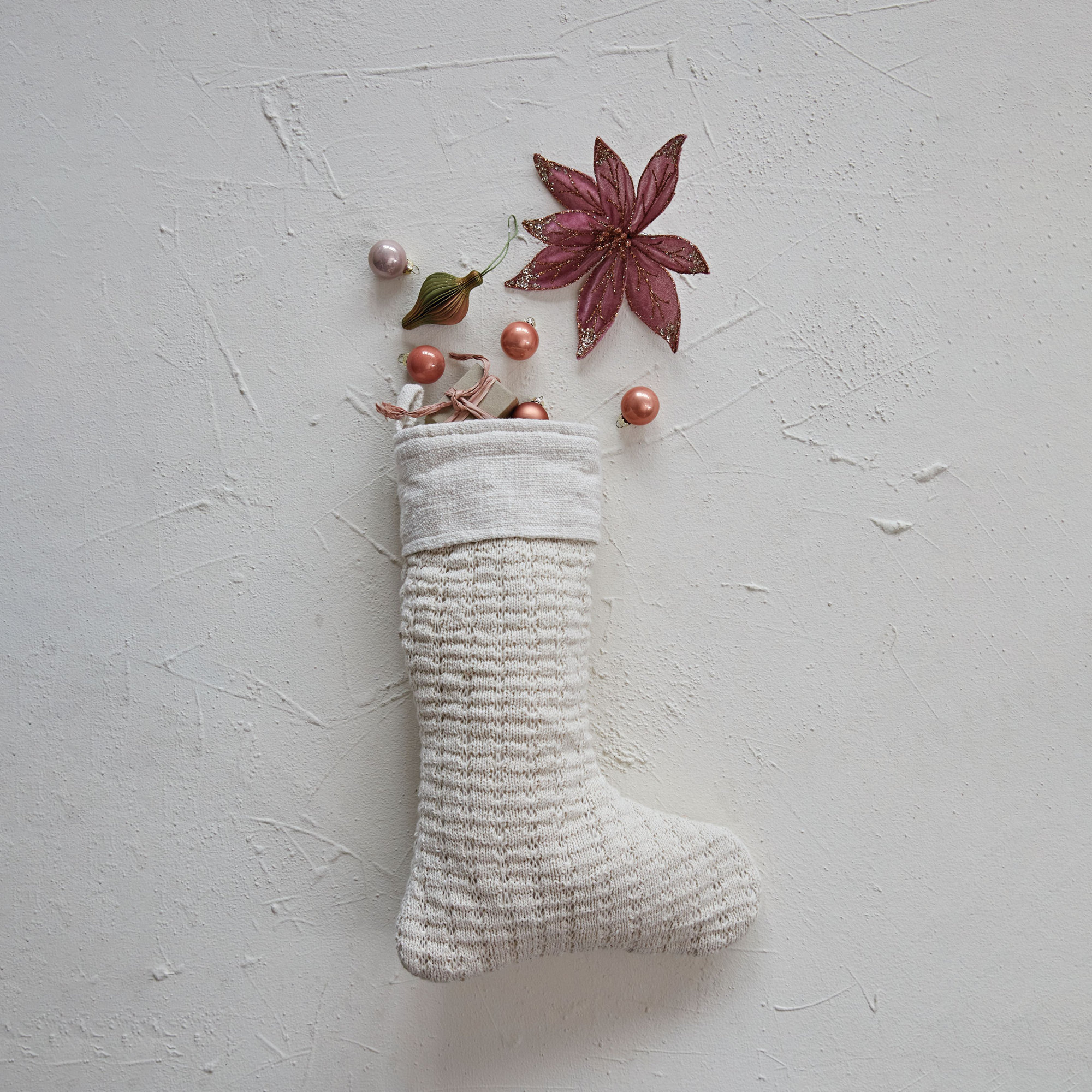 Knit Slub Cuff Stocking
