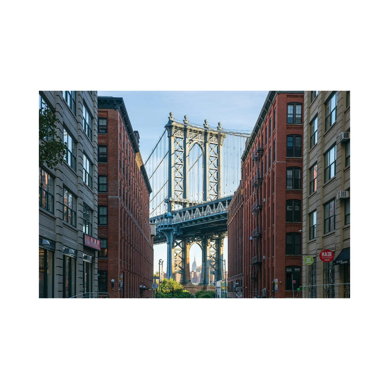 «Manhattan Bridge View, Dumbo, Brooklyn, New York City», reproduction sur toile tendue, H 12 po x l 18 po x 1,5 po