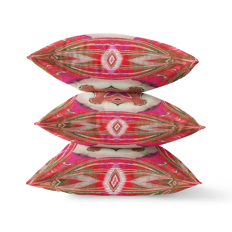 Coussin intérieur pastel zippé Pastel, 26 po x 26 po, Rose vif / gris, Drap large