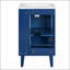 Meuble-lavabo autoportant de 20 pouces avec lavabo en céramique, porte à fermeture douce et poignées demi-lune de style français-1230802018