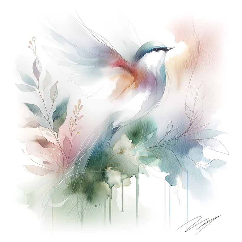 «Ephemeral Ascent» sur toile, H 20 po x l 20 po x P 1,5 po