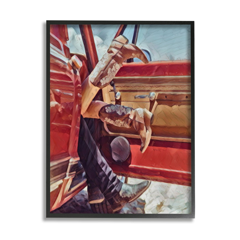 «Romantique cowboy bottes couple» par Jesse Keith, reproduction d'art sur toile, Giclée encadrée noir minuit