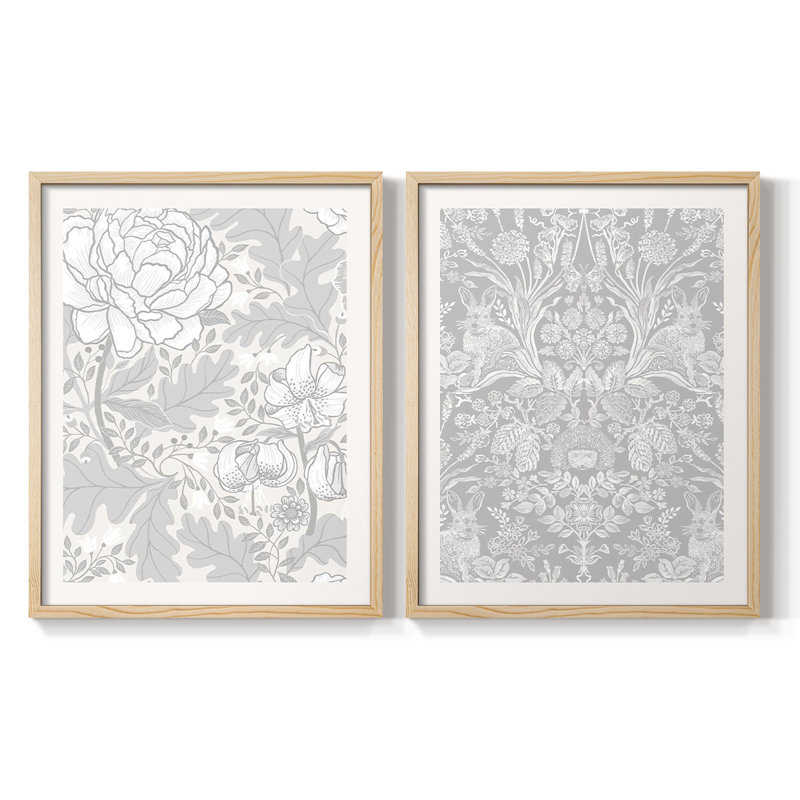 «Vintage Abstract V», estampe numérique - ensemble de 2, Naturel, H 17 po x l 42 po