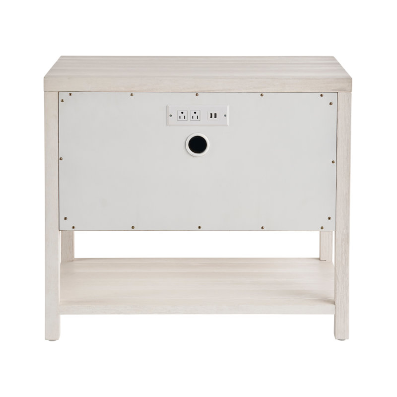 Saugatuck 2 - Drawer Nightstand, White Sand