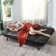 Jaykob 71 Inch Convertible Leather Futon Sofa Bed with Adjustbale Arms
