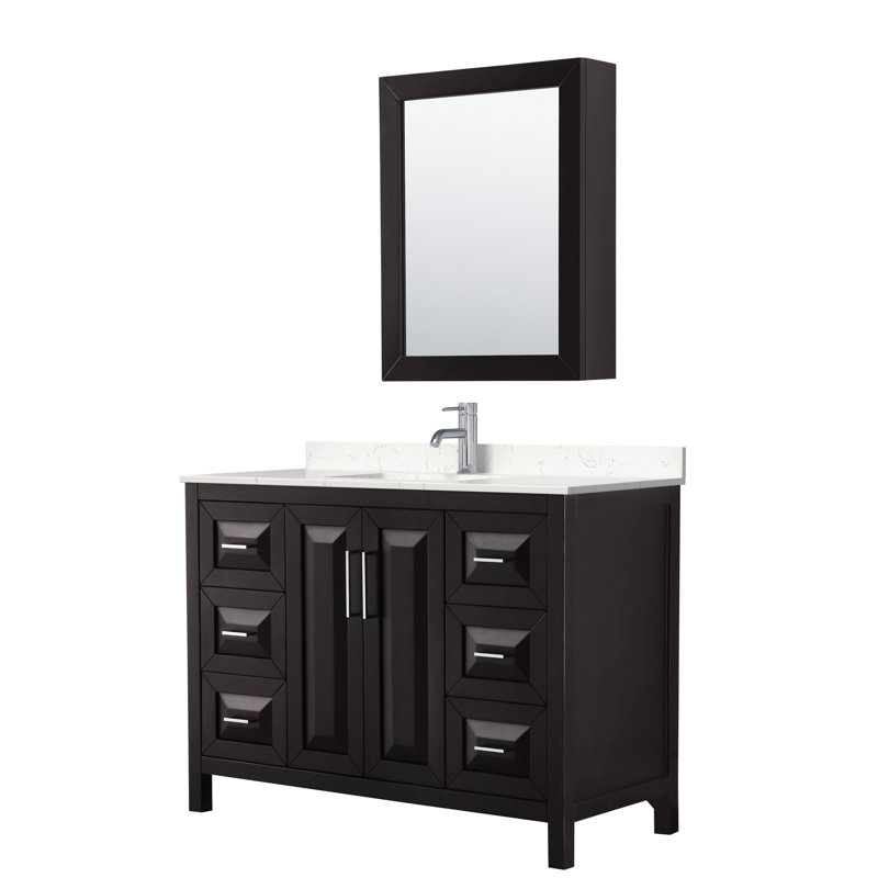 Daria 48'' W Single Vanity, Dark Espresso, Polished Chrome