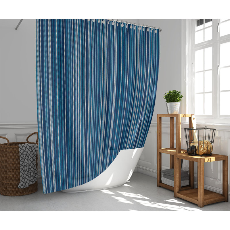 Striped Shower Curtain, 72" H x 70" W