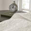 Couvre-lit réversible grand format crème - rembourrage en coton prélavé pour plus de chaleur, élégance matelassée, matelas profond surdimensionné, 2 taies décoratives incluses
