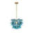 Art Deco 1-Light Gradient Bubble Glass Cluster Chandelier-2125954067