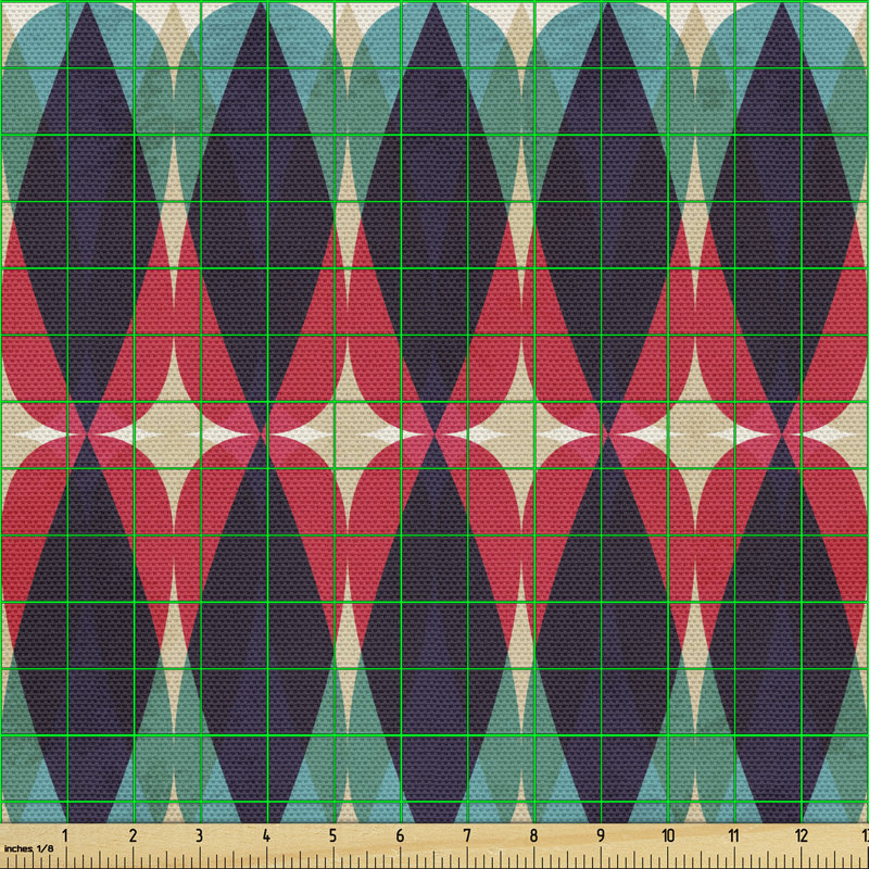 Chantice Colourful Diamond Like Symmetrical Multi-Purpose Fabric