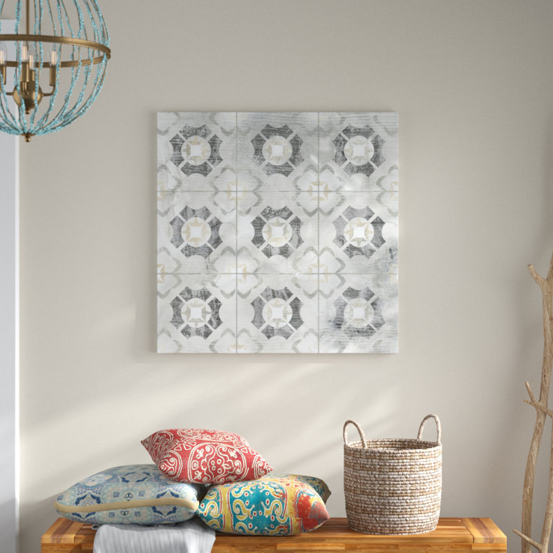 «Marble Tile Design III», impression sur toile, H 36 po x l 36 po