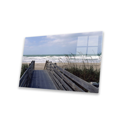 « boardwalk on the beach, nokomis, sarasota county, floride, usa », reproduction de photo sur toile