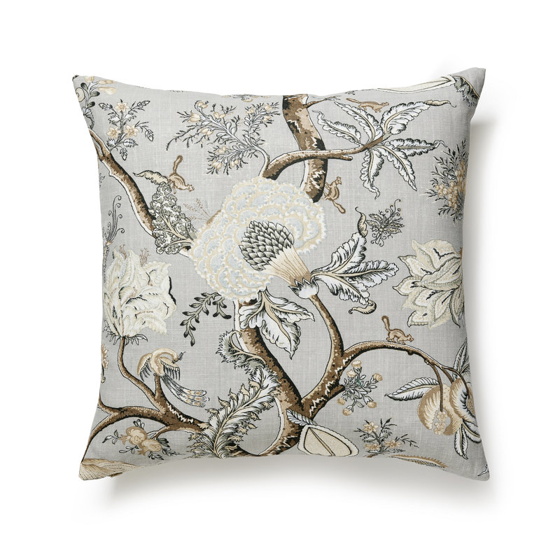 PONDICHERRY LINEN PRINT PILLOW, Mineral
