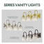 3-Light Dimmable Vanity Light With Geometric Patterned Glass-125104602