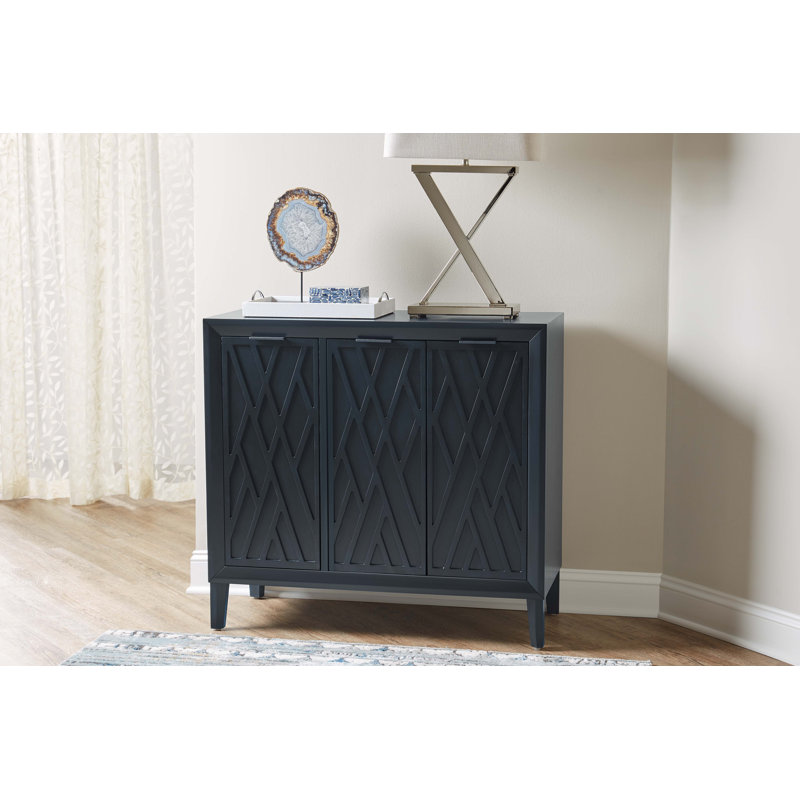 Alta 3-Door Accent Cabinet, Dark Navy