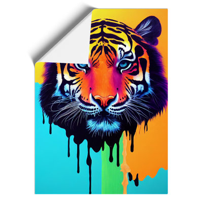 Painted Tiger No.5 Abstract - Wall Art