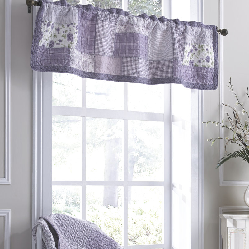Lavender Rose Patchwork Cotton 56'' Window Valance
