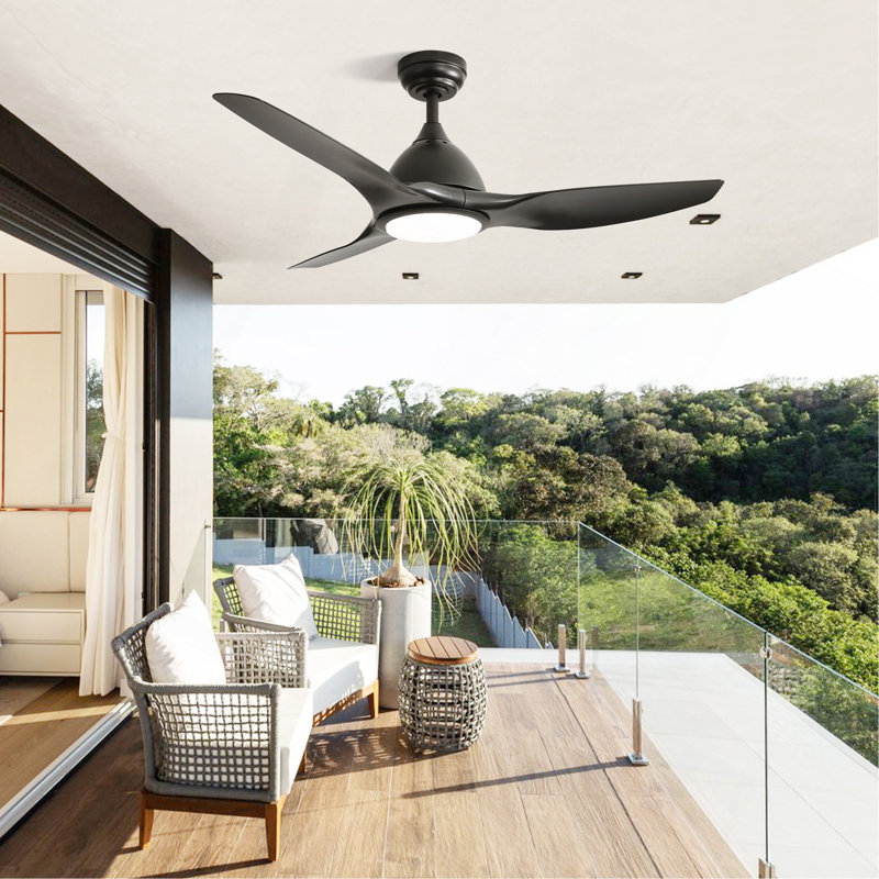 Ventilateur de plafond moderne 52 pouces avec lumière DEL 22W
