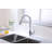 Pull Down Single Handle  Kitchen sink Faucet in Chrome-50629083