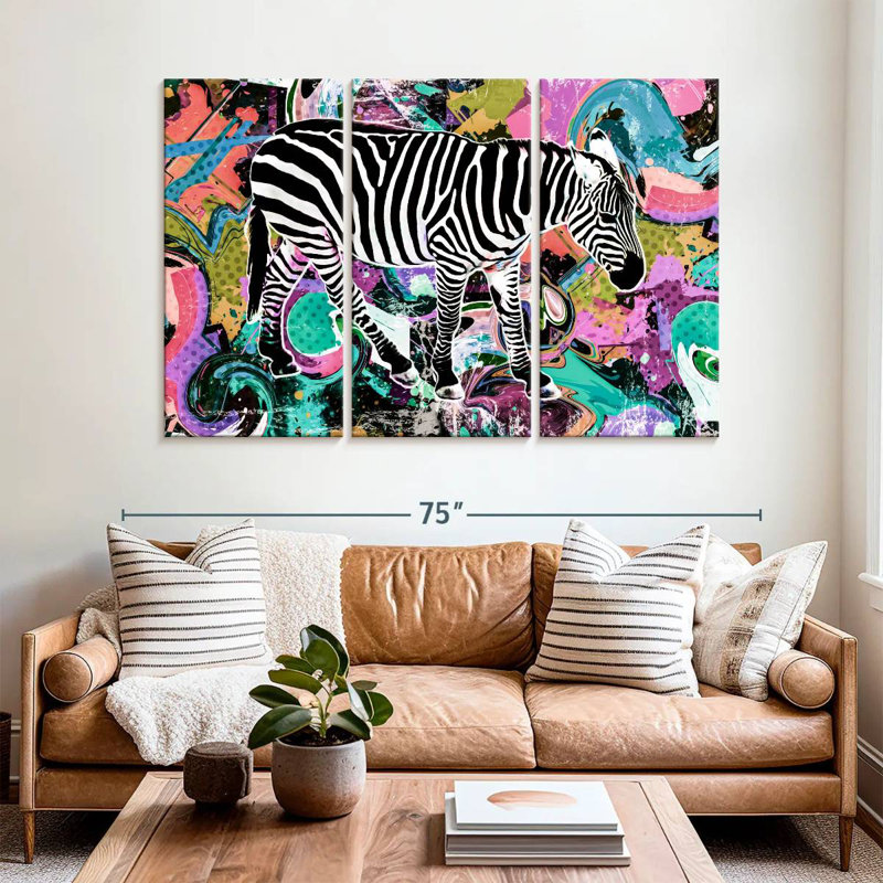 Brampt Pop Style Zebra, 42" H x 65" W
