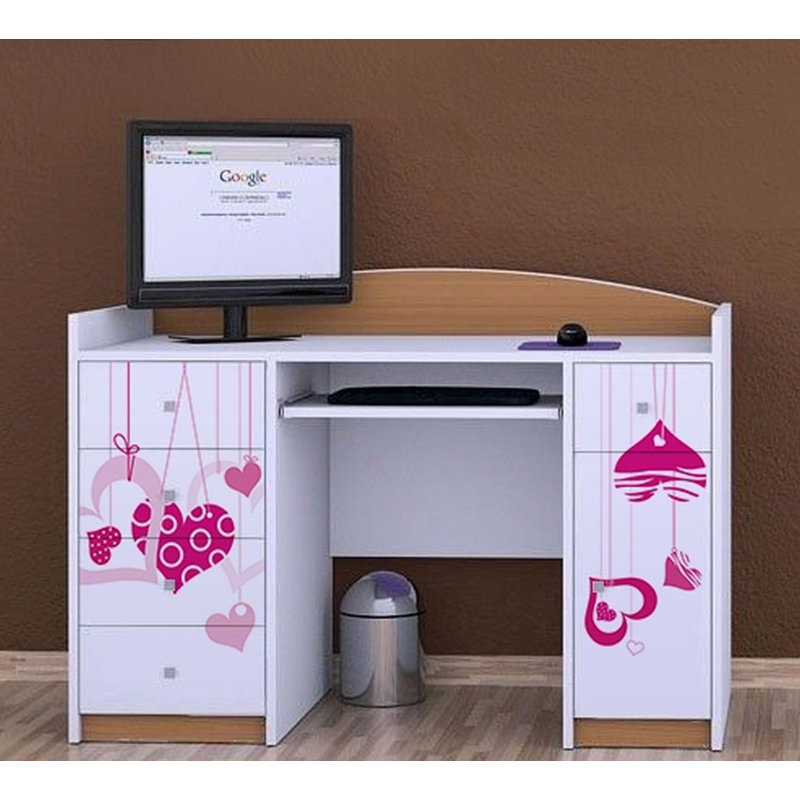 Carolina 125cm Computer Desk, Light Brown