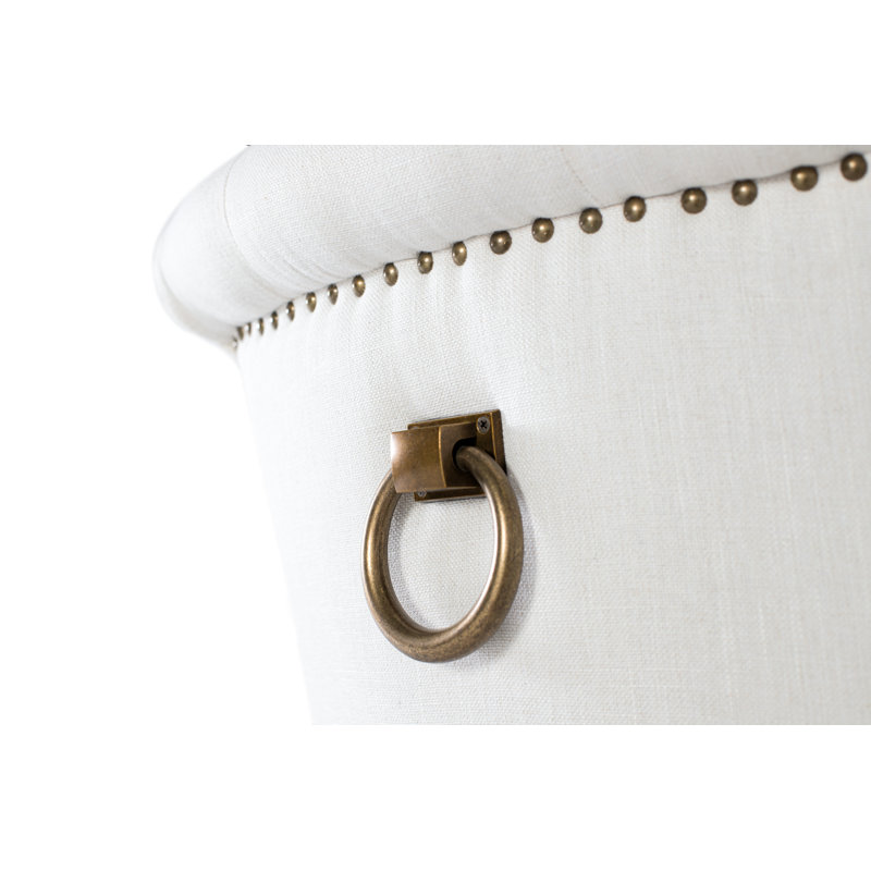 Giannopoulos 46cm H Tufted Fabric Upholstered Side Chair in Beige