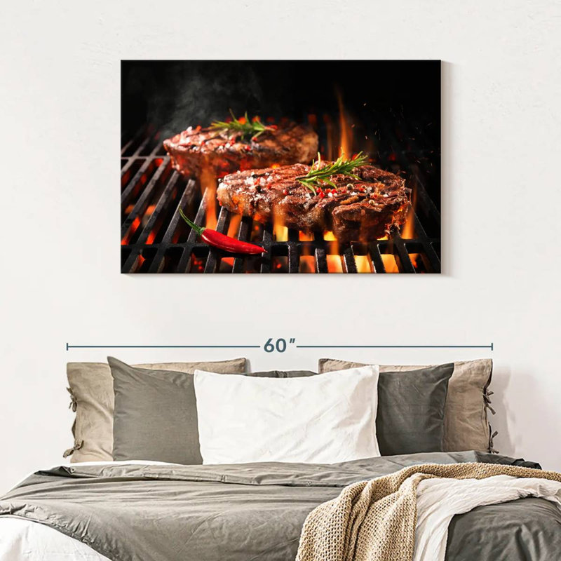 Yarlin Sizzling Beef Steaks, 30" H x 45" W