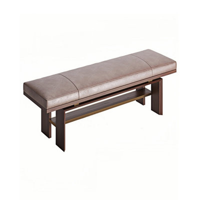 Banc rembourré en microfibre Fresnay