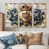 Toile naturelle avec cadre flottant