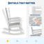 Ensemble de 4 chaises berçantes en PEHD toutes saisons avec 2 tables d'appoint-1684691267