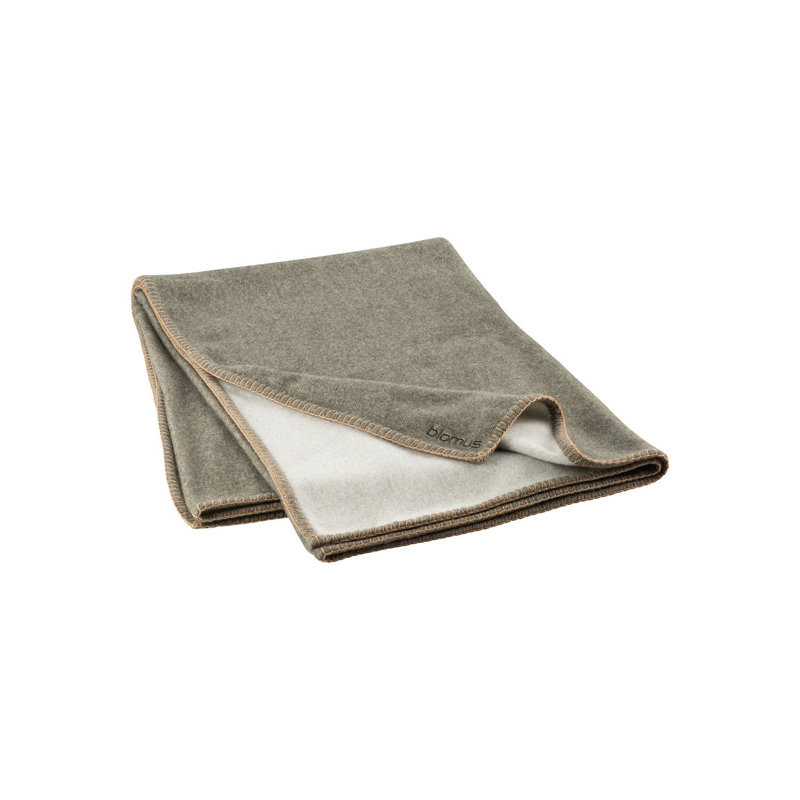 AHWI Wool Throw Blanket, Agave Green