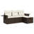  Garden Sofa Set Brown, Cream White
